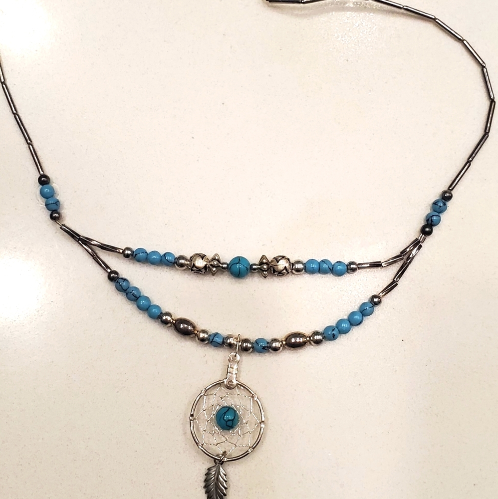 Sterling silver Native Dream Catcher Necklace